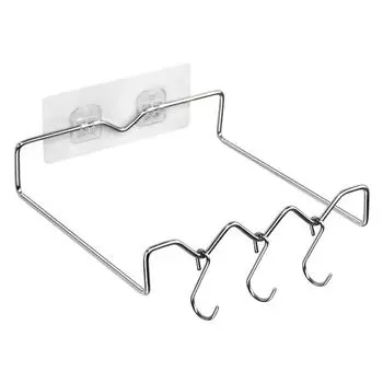 Wall Mounted Washbasin Rack Multipurpose Modern Simple Stainless Steel Space Saving Washbasin Hook