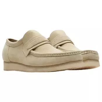Wallabee Loafer Crepe Sole Стандартные туфли Замша Клен Бежевый WALLABEE LOAFER 26172504 [Clarks] Мужская кленовая замша UK7(25,0 см)