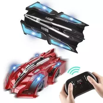 WallClimbing RC Car Stunt IR Laser Tracking Wall Ceiling Climbing Vehicle Toys For Children Remote Control Anti Gravitys Car Toy красный