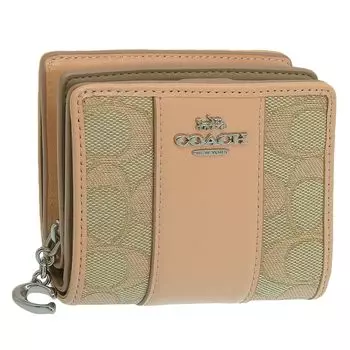 Wallet Bifold Folding Wallet Compact Outlet Brand Snap Wallet Signature Jacquard Light Orange SNP WLT SIG JCQRD CT980SVS9W [Coach] Women s [Item]