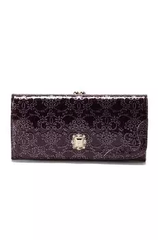 Wallet Clasp Flap Long Wallet Roomy 310491 Purple Leather [Anna Sui]