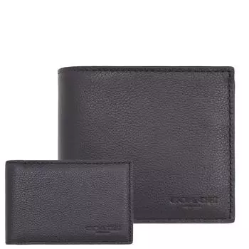Wallet F74991 Black Leather Bifold Wallet [Coach] (Bifold Wallet) Men s [Outlet Product] [Product]