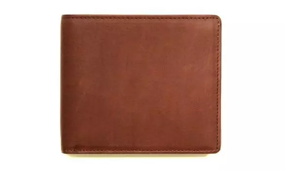 wallet flap and coin Rainier calfskin 1116 [CYPRUS] Bi-fold (with compartment) (wine)