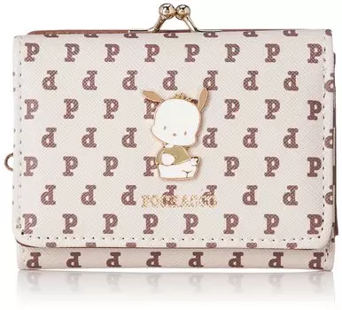 Wallet Gamaguchi Monogram SR8 Pochacco Beige [Aldi] Tri-fold Women s