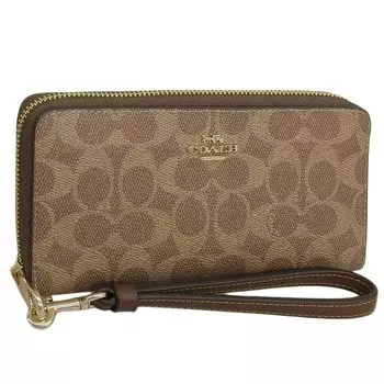 Кошелек длинный кошелек Outlet Brand Walnut Red Long Zip Around Wallet Signature Canvas CW778 [Coach] женский (КОРИЧНЕВЫЙКОРИЧНЕВЫЙ/коричневый) [Элемент]