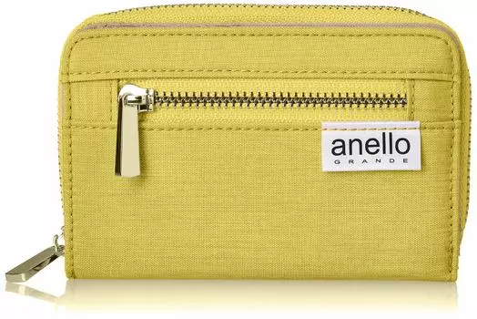 Wallet LS Slightly Glossy Heathered Poly Fold Wallet Yellow [Anello Grande] GJ-H2404 GJ-H2404