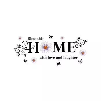 Wallpaper Flower Vine Alphabet Proverbs Wall Sticker Room Quote Clothes Store Poster Ornaments Wear Hanger Bedroom