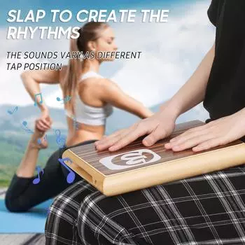 Walter Compact Travel Cajon Box Drum Плоский ручной барабан Ударный инструмент с регулируемыми струнами коричневый