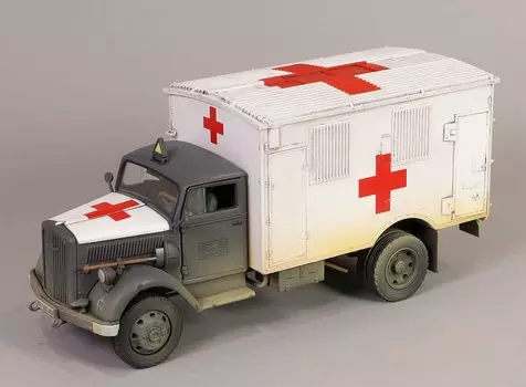 Waltersons Япония WALTERSONS Немецкая армейская машина скорой помощи Kfz305 Opel Blitz, белый цвет, готовый продукт 1/32, Вторая мировая война