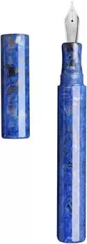 WANCHER Fountain Pen Kaleido Fountain Pen Blue Marble Kazeun KALEIDO 12 Square Column Art Collection Fountain [Wancher Pen] (M Medium)