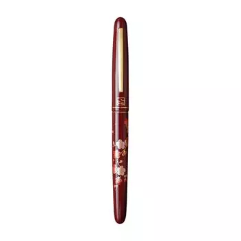 WANCHER Kuretake Modern Makie Edazakura Cherry Blossom Fountain Pen WANCHER Limited Edition Fountain [Wancher Pen] (M Medium, Red)