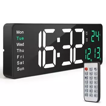 WANCHIY цифровые часы настенные настольные дюймовые часы с большим экраном будильник с заглавными буквами большой дисплей будильника обратный отсчет секундомер с