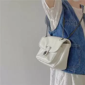 Wandering Girl 2024 Новая средневековая сумка через плечо с цепочкой под мышкой Универсальная женская сумка под мышкой чёрный