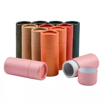 WANDIC Крафт-картон Круглые контейнеры из крафт-бумаги для чая, кофе, подарочные крафт-тюбики 10 мл, 12 шт., упаковка, (Смешанный #1)