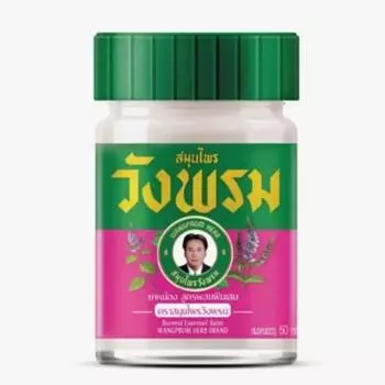 Wang Prom розовый травяной бальзам облегчение боли укусы насекомых мышечные боли суставы боли головокружение освежающий массаж спа офис синдром усталость 50 г x1