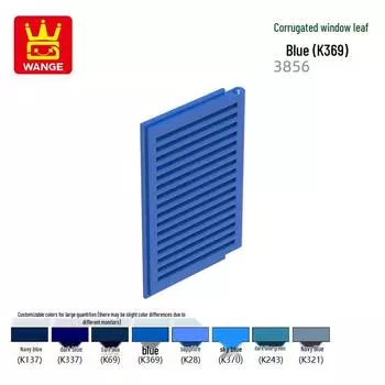 Wange Мелкодетальные MOC Строительные блоки - 3856 деталей Игрушка Гофрированное окно 0.1kg (~172 pcs) синий