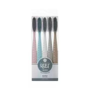 Wangta (charcoal) black toothbrush 5 pieces