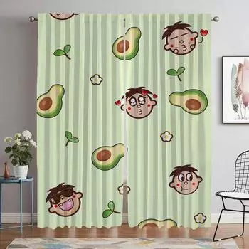 Wangwang Blackout Curtains for Living Room Curtain Halloween Decoration Shades Tulle for Bedroom Home Interior Curtains 2 Pieces W50xH70cmx2pcs-CL