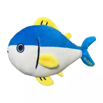 Wanmaru Shoten Biting Tuna Dog Toy Nose Work Chewing Toy Stuffed Animal Makes Sound Present Gift Small Dog Stress Relief Lack of Exercise Relief синий