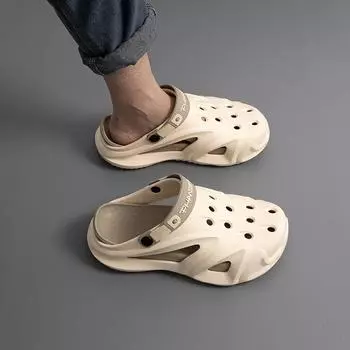 Wanux/мужские летние сандалии из ЭВА, легкие тапочки на толстой подошве, повседневная обувь с отверстиями 44-45