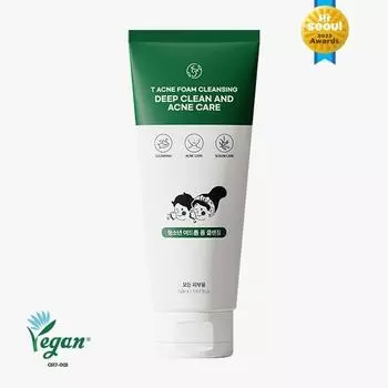 Wap Lab Tea Youth Очищающая пенка от прыщей, 150мл, 1 Известная корейская косметика, популярные продукты