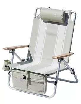 WAQ Откидывающееся низкое кресло Откидывающееся низкое кресло Складное кресло Откидывающееся кресло Уличный костер Железный держатель для напитков ЗЕЛЕНЫЙ x ВЫКЛ WAQ-RLC1 (ШАЛФЕЙ БЕЛЫЙ)