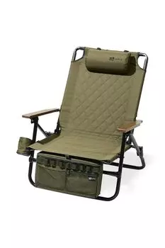 WAQ Откидывающееся низкое кресло Откидывающееся низкое кресло Складное кресло Откидывающееся кресло Уличный костер Железный держатель для напитков WAQ-RLC1 (ОЛИВКОВЫЙ)