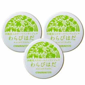 Warabihada 3 шт. x 3 с буклетом по применению Гель Churacos Органический Увлажняющий для кожи Детская кожа Сухой пилинг Увлажняющий Гиалуроновая кислота Лошадь