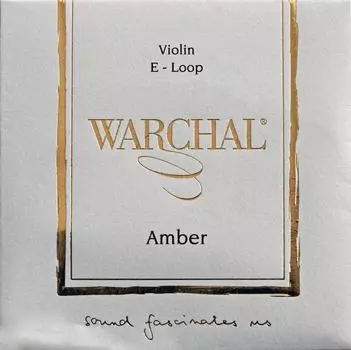 Warchal Amber Violin String 701L Stainless Steel Loop End E-Metal []