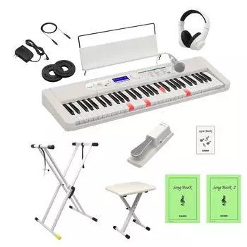 варианты выбора Casio Optical Navigation Keyboard Electronic Piano Electronic Music Instrument 61 Keys LK530 Music Book Music Stand Option [Set белый