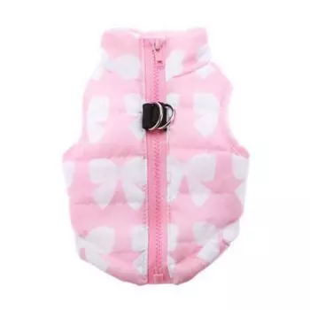 Warm Dog Winter Cotton Jacket Cotton Pet Cardigan Down Jacket Puppy Thickened Warm Vest Walking M-butterfly