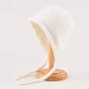 Warm Faux Fur Hat Plush Y2K Beanies Caps Fashion Tie Pullover Hat Ladies