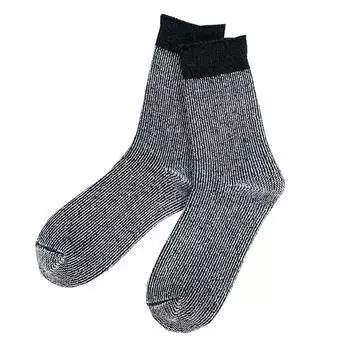 Warm Fille Warm Made in Deodorizing Room Crew 1 Warm Charcoal Socks, мужские, нескользящие, мужские носки, Япония, носки, длина, пара, толстые, термостойкие, теплые, древесный уголь