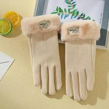 Warm Gloves In Autumn and Winter Women s All In One In One Finger and Cashmere Like Students Hand Protectors Anti Freezing and Cold Cycling. One size