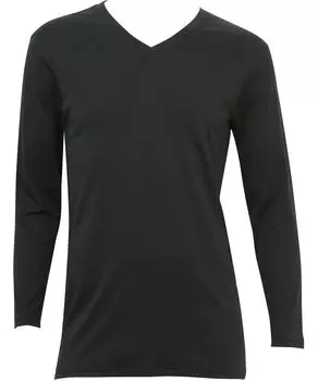 Warm Heat Stays Static electricity Long back hem Inner WL6103 BL LL [Wacoal Men] Innerwear, V-Neck, 3/4 Sleeves, 100% Cotton, Retention, Soft,