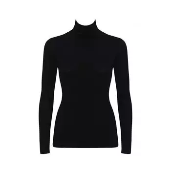 Warm high neck innerwear 5390 sleeve top 0004 L size [Triumph] 10/4 (plain) (black)