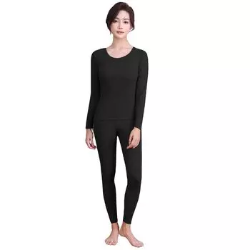 Warm Inner Top and Bottom Crew Cold Weather Large Heat Long Long Thermal Size [Sillictor] Set, Women s, Neck, Inner, Size, Tech, Sleeve, Undershirt,