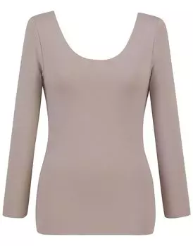Warm innerwear cotton Does not show through the outerwear Does not get stuffy cotton sleeve long sleeve EL4871 BR [Wing/Wacoal] 100% (skin side)