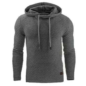 Warm Jacket Mens Outwear Jumper Hoodies Coat Sweater Hooded Pullover Sweatshirt Dark Gray,M
