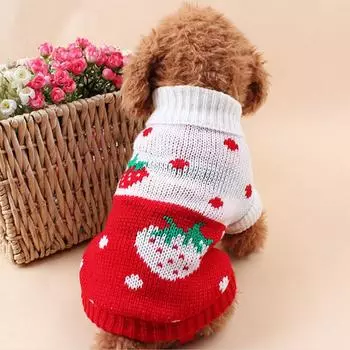 Warm Pet Clothes for Cats Small Dog Sweater Hoodies Coat Winter Pet Knitted Clothing for Dogs Chihuahua Cartoon Costume Apparels size 4 - XS