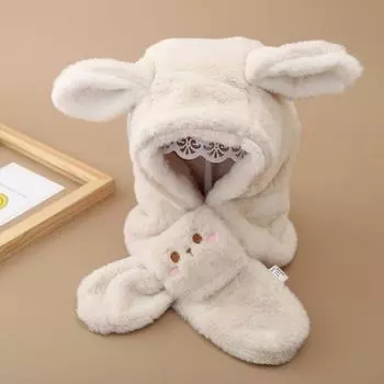 Warm Pullover Cap Plush Ear Protection Hat New Neck Warmer for Outdoor Cycling Skiing