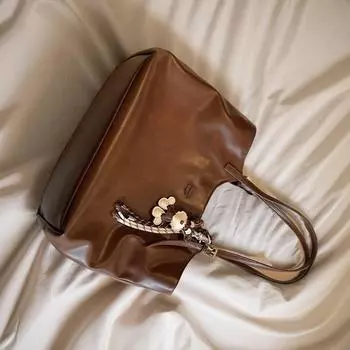 Warm tea Qiuyang tote bag women s large-capacity mother bag commuter shoulder bag