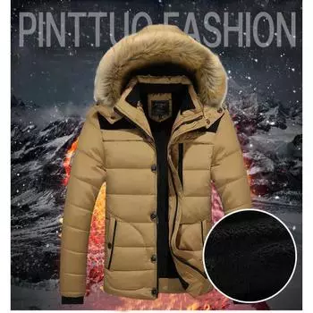 Warm Winter Jacket Thick Warm Parka Fleece Hooded Jacket Outdoor Sport Coat Hiking Camping Trekking Skiing 6XL чёрный