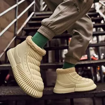 Warm Winter With Fur Men s Snow Boots Cheap Footwear High Quality Male Shoes In Promotion Comfortable Casual Non Slip Size 44 45 39