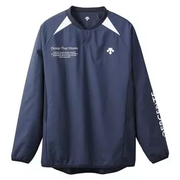 Warmer Jacket by Yuki Volleyball Windproof Heat Retention Fleece Lining Long Sleeve Warm Easy to Put On and Take Off Navy [DESCENTE] [Worn Ishikawa]