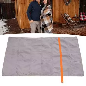 Согревающее электрическое одеяло USB полиэфирное волокно многофункциональное регулируемое быстрое нагревание шаль для кемпинга на открытом воздухе синий