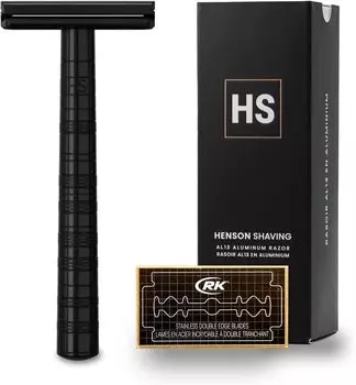 warranty HENSON SHAVING AL13 Shaver MEDIUM Close shave model with 5 spare blades durable and recommended for those who want a close [Genuine