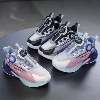 Warrior Баскетбольные кроссовки Classmate, новые осенние кроссовки с вращающейся пряжкой, спортивная обувь для начальной школы, нескользящая 32