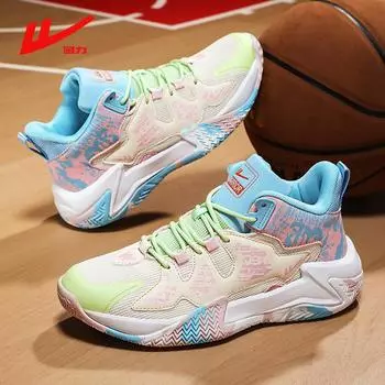 Warrior Баскетбольные кроссовки Pull Back, амортизирующие и износостойкие, кроссовки Actual Combat, молодежная повседневная спортивная обувь для мужчин 37 чёрный