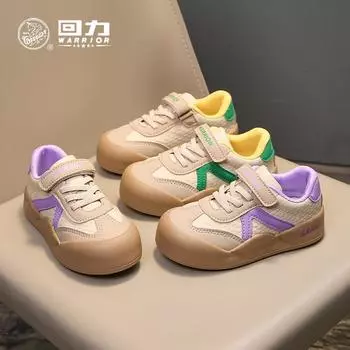 WARRIOR Classmate Autumn New Children s Low-top Board Shoes Versatile Leather Surface Boys and Girls Casual Board Shoes 25